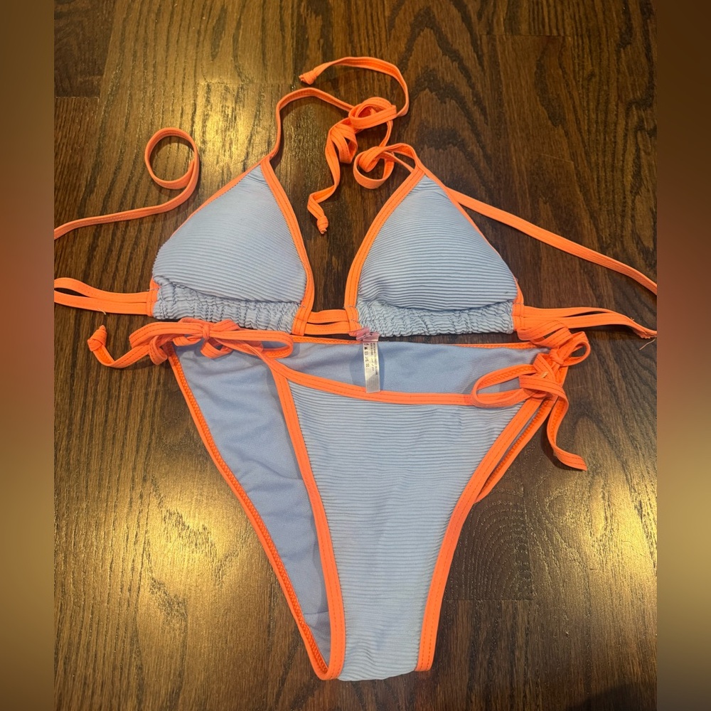 Ardene Light Blue and Orange Bikini